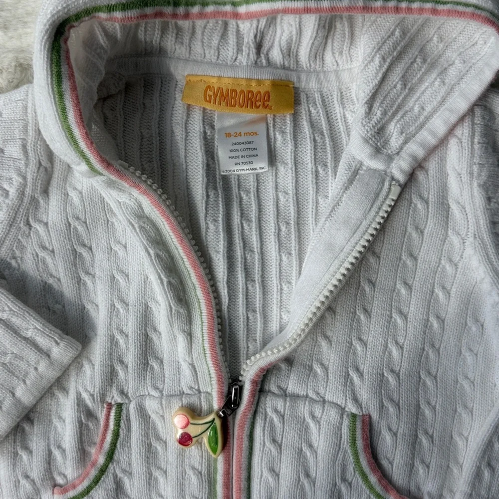 Gymboree Sweet Cherries Tee Pants and Sweater 18-24 Months Vintage